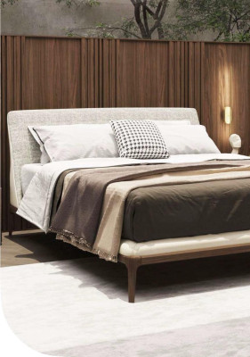 White Bed Luxury Bed Frame Modern Bedroom Furniture Wooden Frame