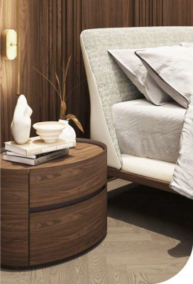 White Bed Luxury Bed Frame Modern Bedroom Furniture Wooden Frame