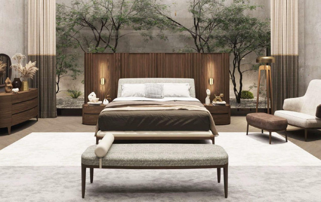White Bed Luxury Bed Frame Modern Bedroom Furniture Wooden Frame