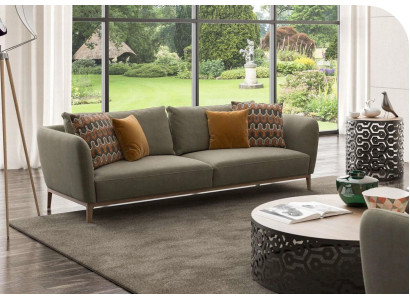 Olive green three seater modern living room couch seating furniture couch sofa