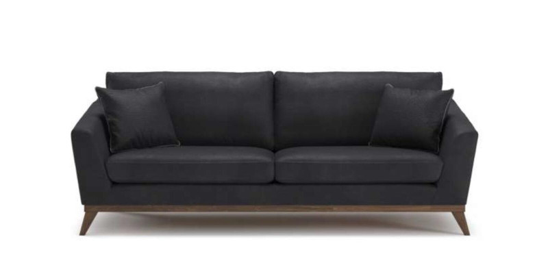 Gray three-seater wooden frame modern living room couch new luxury design