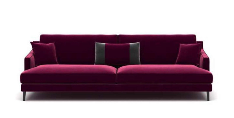 Pink three-seater modern couch living room sofas style furniture luxury design