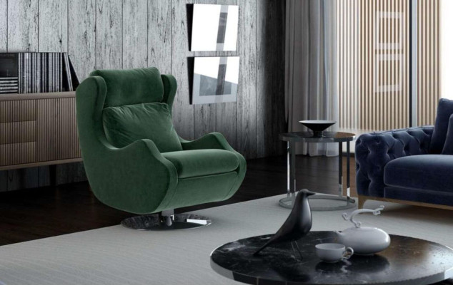 Green Armchair Living room furniture Single Seater Stylish Cocktail Chair Modern