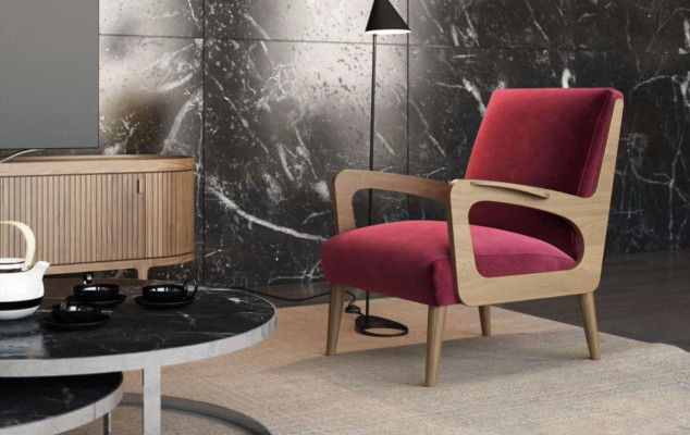 Living room armchair luxury single-seater cocktail chair reading chair Fabric