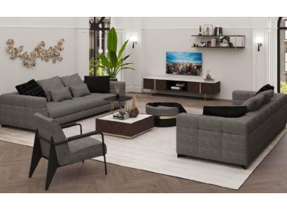 Gray armchair stainless steel feet modern living room furniture armchair sofa couch
