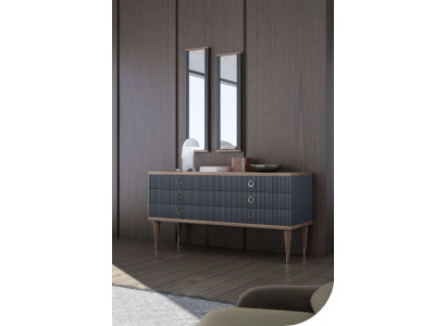 Designer Chest of drawers with drawers Natural Walnut-Matt Anthracite