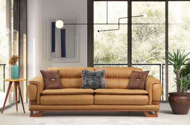 Triple Sofa Three Seater Sofa 3 Seater Sofas Design Living room Imitation leather