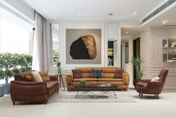 Triple Sofa Three Seater Sofa 3 Seater Sofas Design Living room Imitation leather