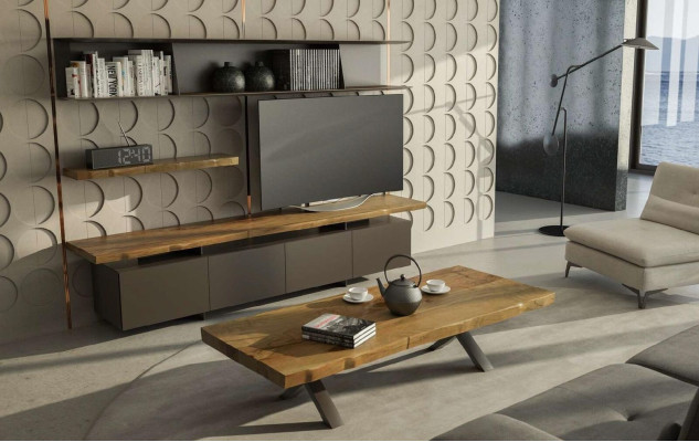 Wood Coffee table Modern Living room furniture Luxury storage table TV table