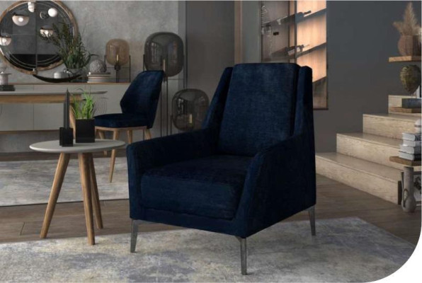 Blue he Relax Armchair Modern single seater Living room furniture Club chair new