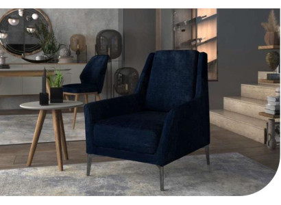 Blue he Relax Armchair Modern single seater Living room furniture Club chair new