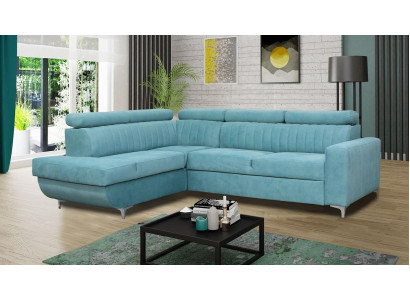 Blue e Couch Living landscape Fabric Corner Sofa Design Textile Sofa L-shape Furniture