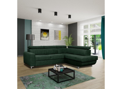Sofas L-shape Textile Couch Corner Seat Sofa Living room modern Green Couches Furniture