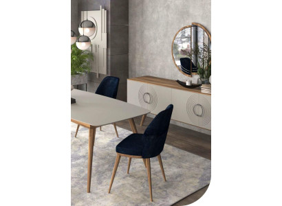 Blue dining room chair luxury modern kitchen furniture designer wooden furniture