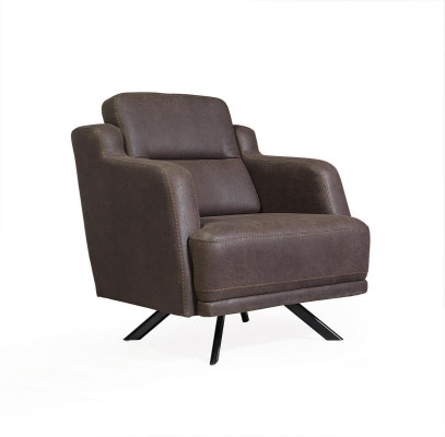 Leather Armchair Seat Living room Upholstery Single Seater Modern Brown Luxury new