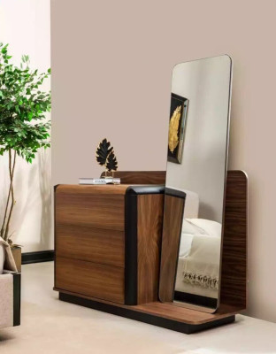 Bed +2x Bedside tables 5 pieces. Bedroom Set Designer Luxury Bedroom