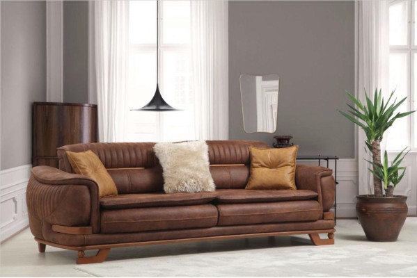 Luxury Triple Sofa Three Seater Sofa 3 Seater Design Living room Imitation leather
