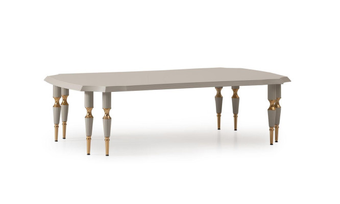 Dining set dinette Dining table Chairs 9pcs Dining room Beige Wood Sideboard