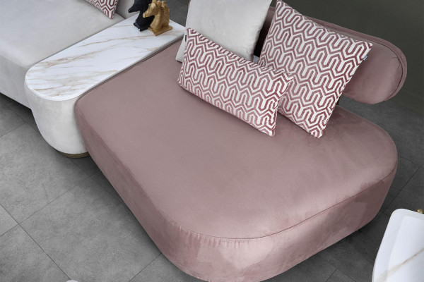 Sofa set Large sofa upholstered sofa fabric sofa pink three-seater set 4 pieces