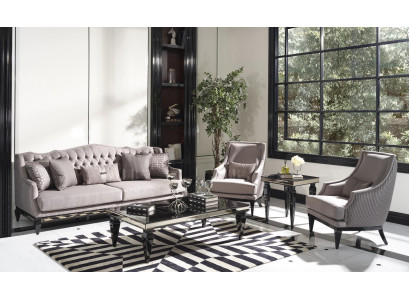 Sofa set sofa 3 armchair fabric sofa gray 3-piece three-seater upholstered sofa