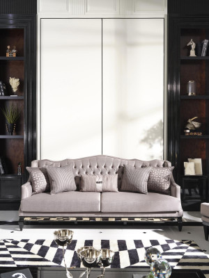 Sofa set sofa 3 armchair fabric sofa gray 3-piece three-seater upholstered sofa