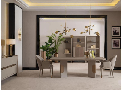Dining set Dining room Suite Dining corner Dining table Chairs Set 7 pieces beige