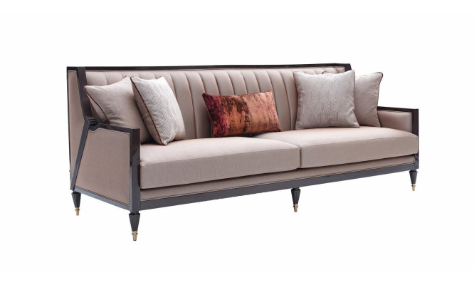 Four-seater sofa 4 seater fabric sofa upholstered sofa gray classic design