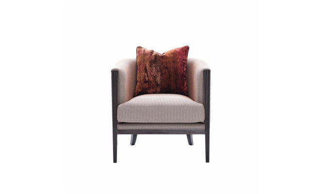 Suite Armchair Bar Cabinet Gray Fabric Wing Chair Bar Living room Set
