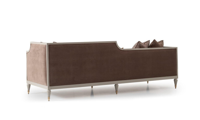 Four Seater Sofa 4 Seater Fabric Sofa Brown Upholstered Sofa Sofas Living room
