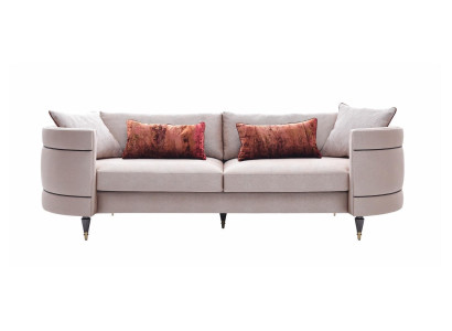 Fabric Sofa Four Seater Sofa 4 Seater Upholstered Sofa Gray Modern Design