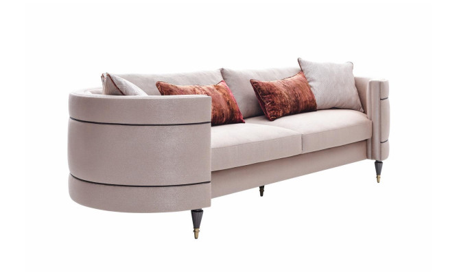 Fabric Sofa Four Seater Sofa 4 Seater Upholstered Sofa Gray Modern Design