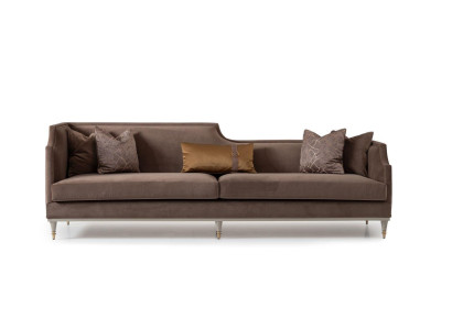 Fabric Sofa Four Seater Sofa 4 Seater Brown Sofas Living room Upholstered Sofa