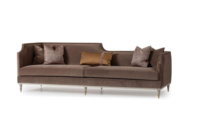 Fabric Sofa Four Seater Sofa 4 Seater Brown Sofas Living room Upholstered Sofa
