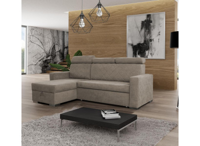 Design Couch Lounge Corner Modern Textile Corner sofa L-shape Living landscape Relax Seat