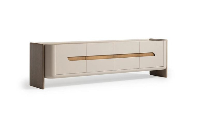 Sideboard TV cabinet Lowboard TV stand Beige Wood Living room Wardrobe Modern