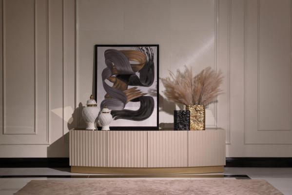 Sideboard Sideboard Wardrobe Wooden Cabinet Wood Beige Living room