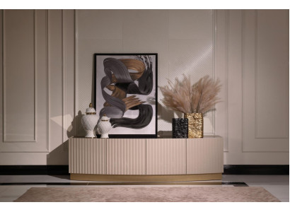 Sideboard Sideboard Wardrobe Wooden Cabinet Wood Beige Living room
