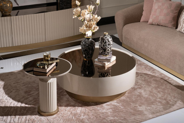 Complete e Coffee table Side table Sofa table Coffee table Beige Luxury
