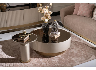 Complete e Coffee table Side table Sofa table Coffee table Beige Luxury