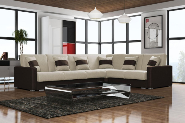 Design Couch Lounge Sofas Textile new Sofa L-shape Sofa Living landscape Relax Seat