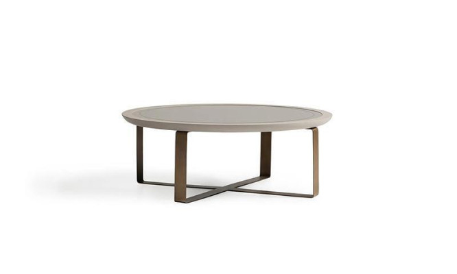 Complete e Coffee table Side table Beige Sofa table Metal Living room
