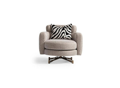 Armchair Wing Chair Cocktail Chair Club Chair Gray Fabric Upholstery Seater
