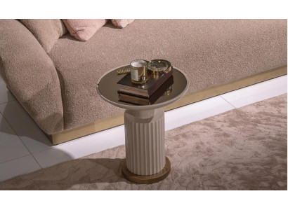 Side table Coffee table Sofa table Coffee table Beige Living room Glass