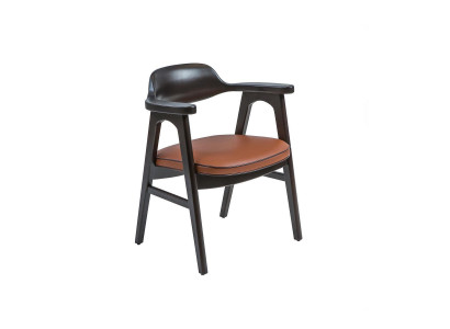 Dining room Chair with Armrests Black Wooden Chair new Furniture Design Seat