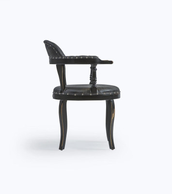 Luxury Design Upholstery Chair Upholstery Seat Dining room Wood Chair with Armrests