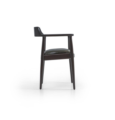 Dining room Design Chair with Armrests new Furniture Seat Black wooden chair