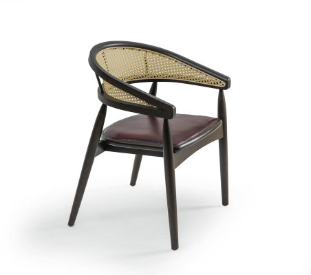 Design Armchair Brown Wooden Chair new Furniture Seat Dining room Furnishings