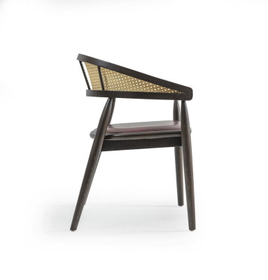 Design Armchair Brown Wooden Chair new Furniture Seat Dining room Furnishings