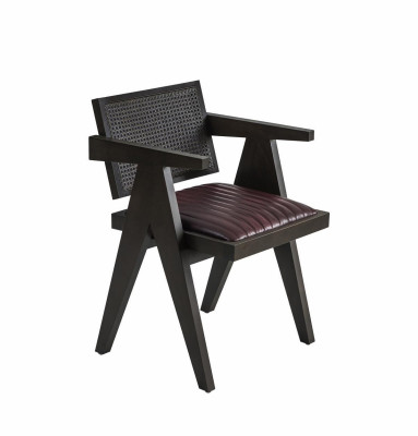 Wood Chair Design Brown Armchair Dining room Furniture Seat Furnishings new