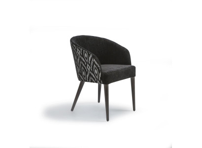 Chair with Armrests Designer Luxury Dining room Upholstered Seat Wood Furniture